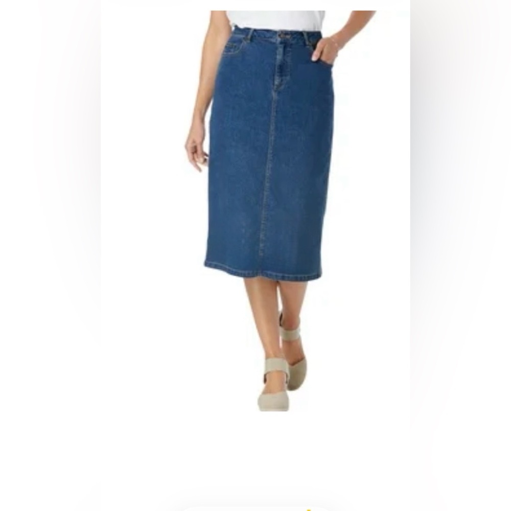 Jessica London Navy Blue Denim Skirt